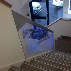 h2o designs bubble wall staircase